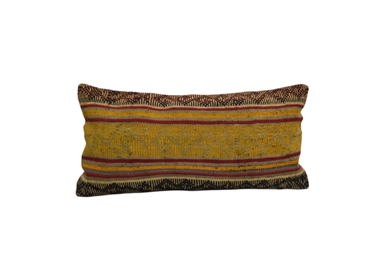 Yeni El Dokuma Dekoratif Lumbar Kilim Kırlent Yastık Kılıfı 6635