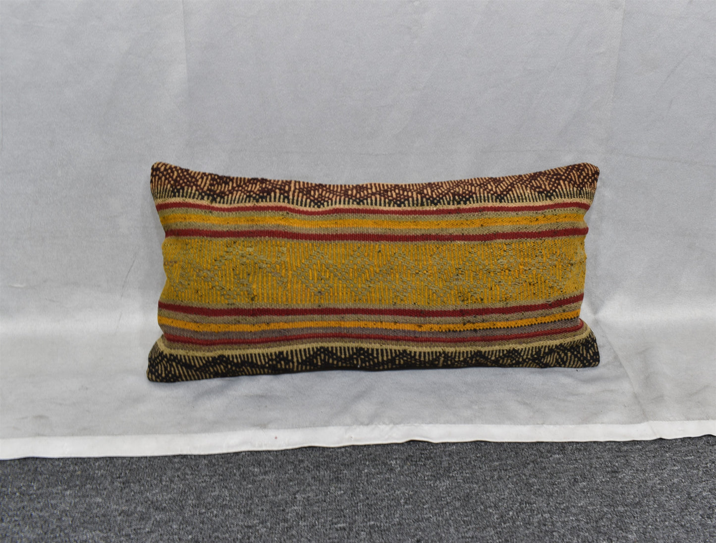 Yeni El Dokuma Dekoratif Lumbar Kilim Kırlent Yastık Kılıfı 6635