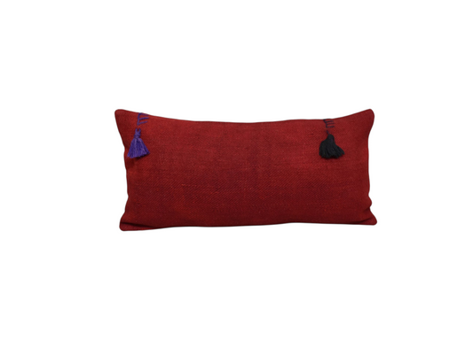 Yeni El Dokuma Dekoratif Lumbar Kilim Kırlent Yastık Kılıfı 6638