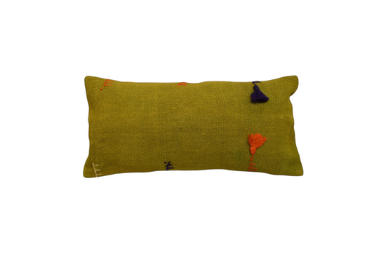 Yeni El Dokuma Dekoratif Lumbar Kilim Kırlent Yastık Kılıfı 6645