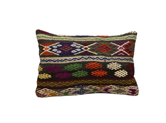 Yeni El Dokuma Dekoratif Kilim Kırlent Yastık Kılıfı 6662