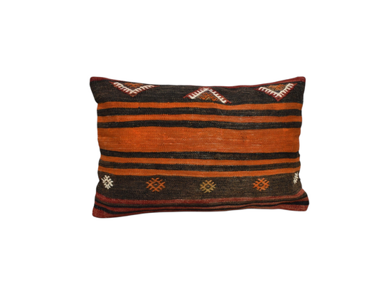 Yeni El Dokuma Dekoratif Kilim Kırlent Yastık Kılıfı 6667