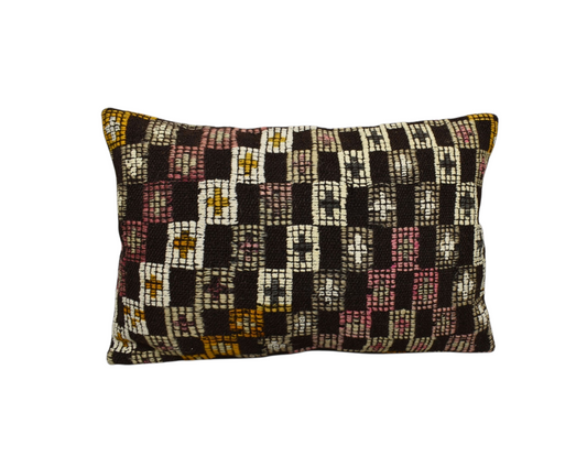 Yeni El Dokuma Dekoratif Kilim Kırlent Yastık Kılıfı 6674