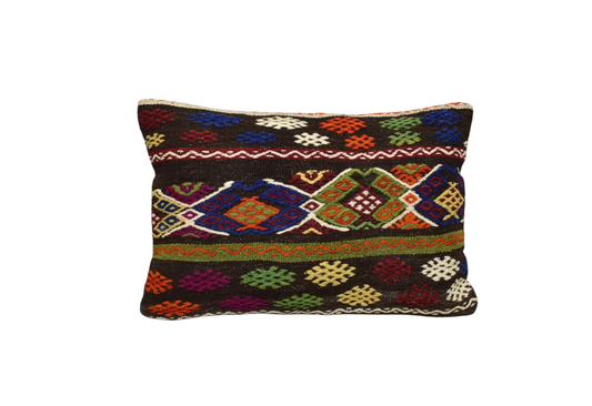 Yeni El Dokuma Dekoratif Kilim Kırlent Yastık Kılıfı 6685