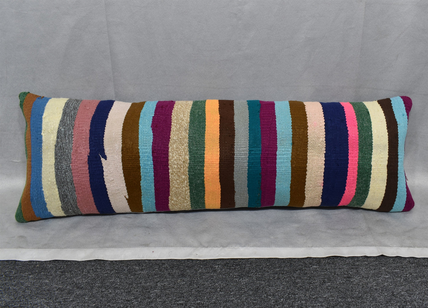 Yeni El Dokuma Dekoratif Lumbar Kilim Kırlent Yastık Kılıfı 6691