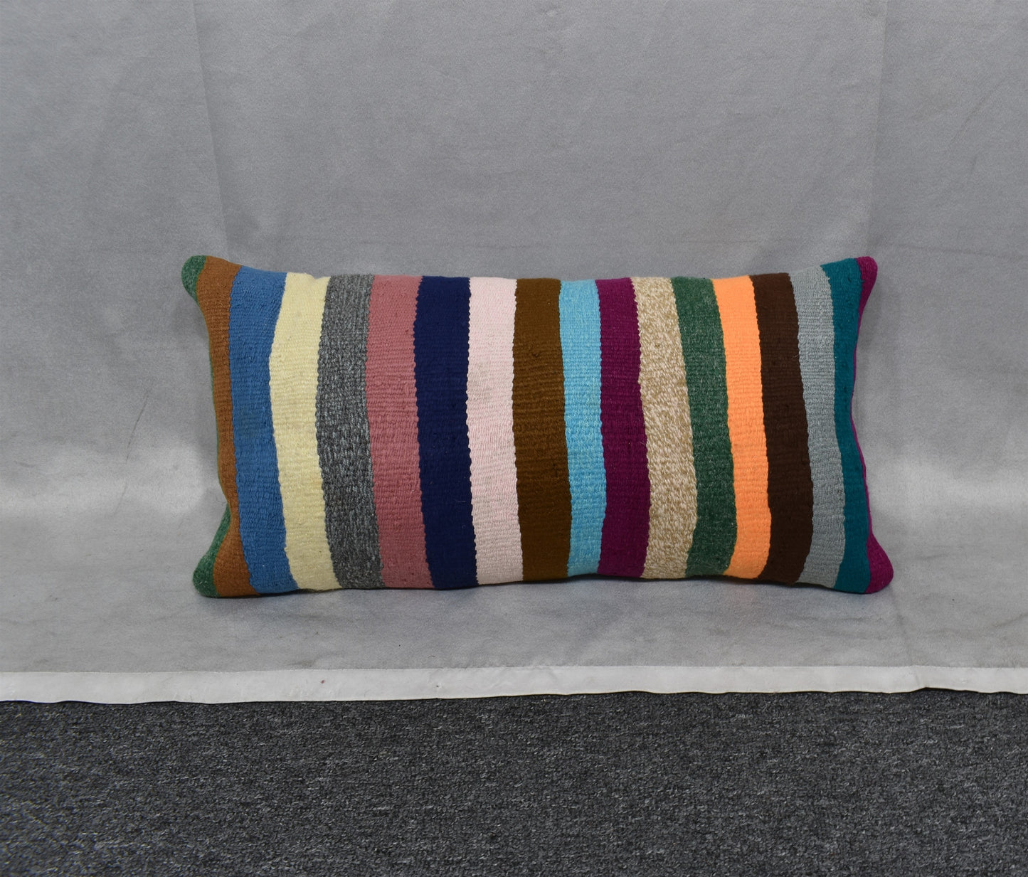 Yeni El Dokuma Dekoratif Lumbar Kilim Kırlent Yastık Kılıfı 6697
