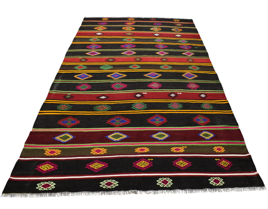 El Dokuması Devasa Yekpare Antalya Yörük Yün Kilim 6710