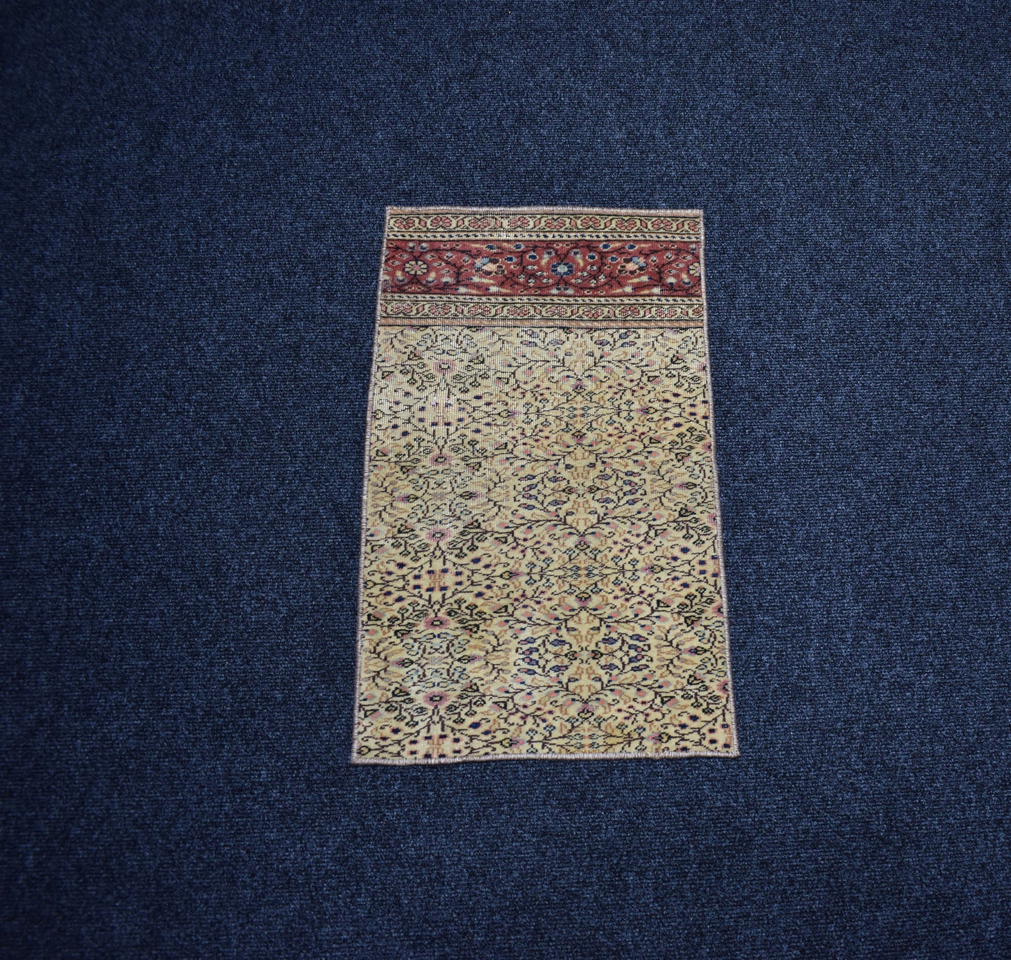 Vintage El Dokuma Çiçekli Bünyan Kayseri Yün Halısı 6721