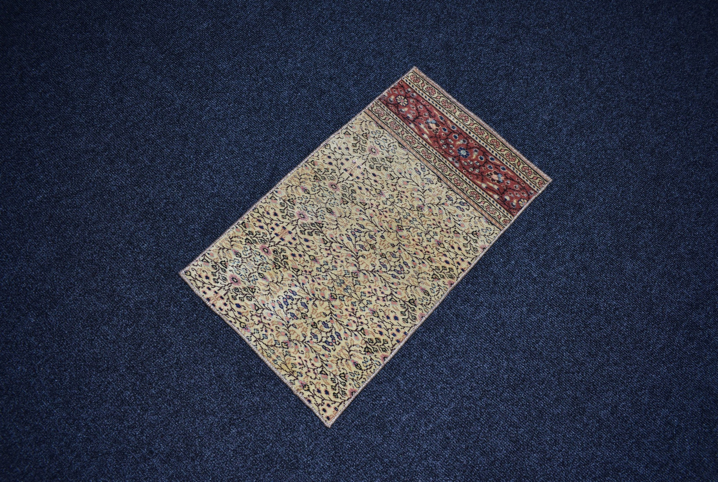 Vintage El Dokuma Çiçekli Bünyan Kayseri Yün Halısı 6721