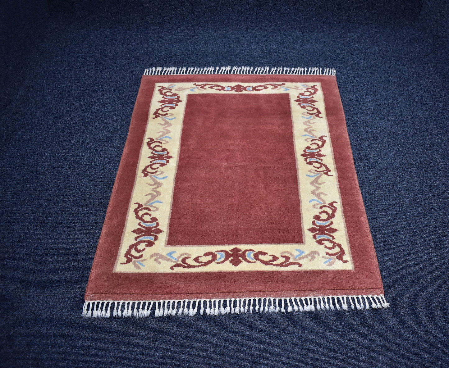 Yeni El Dokuma Otantik Kirman Oygulu Balıkesir Antik Yörük Yün Halı 6728