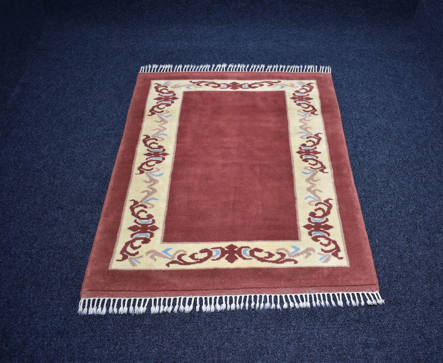 Yeni El Dokuma Otantik Kirman Oygulu Balıkesir Antik Yörük Yün Halı 6728