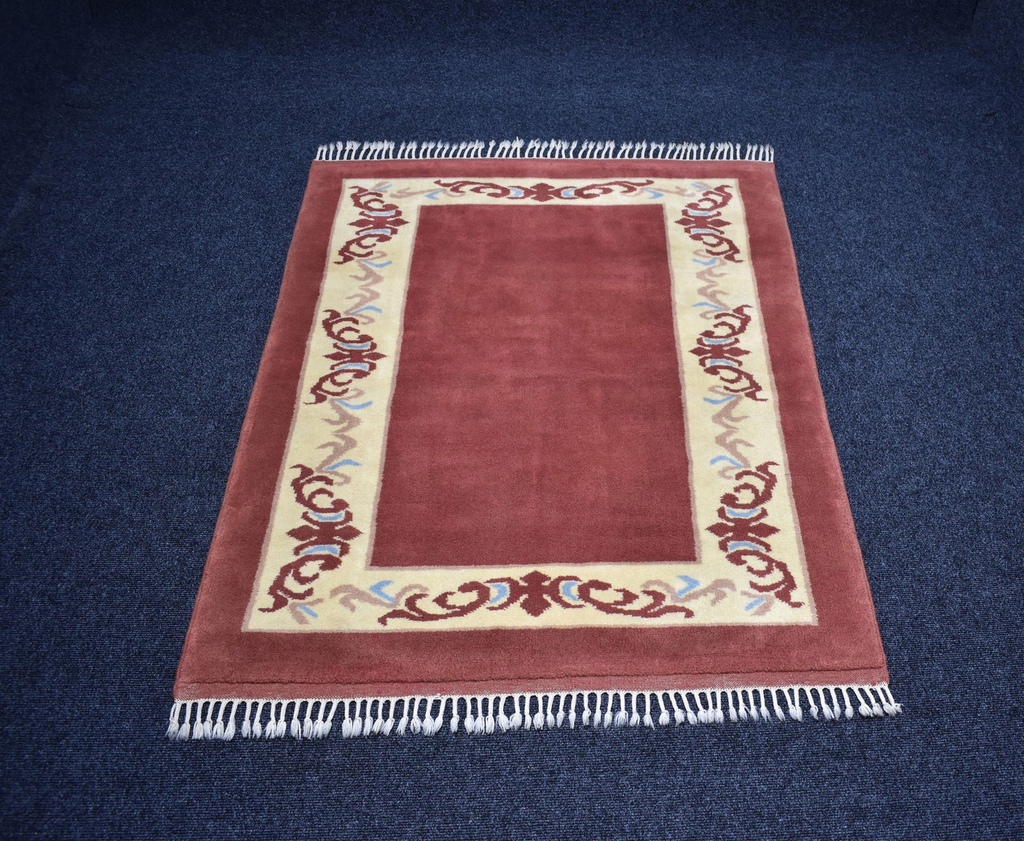 Yeni El Dokuma Otantik Kirman Oygulu Balıkesir Antik Yörük Yün Halı 6728