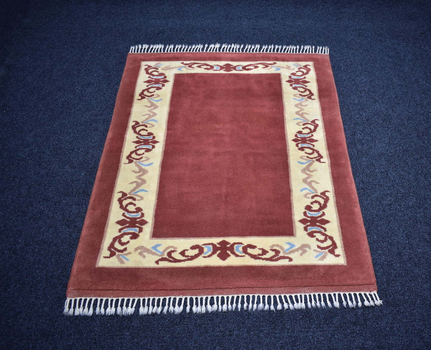 Yeni El Dokuma Otantik Kirman Oygulu Balıkesir Antik Yörük Yün Halı 6728