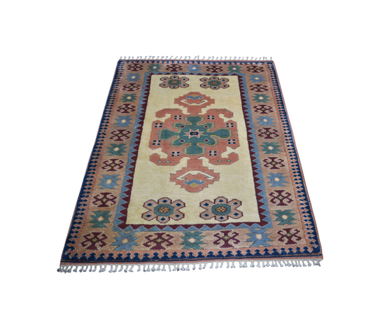 Yeni El Dokuma Otantik Kirman Oygulu İzmir Antik Yörük Yün Halı 6729