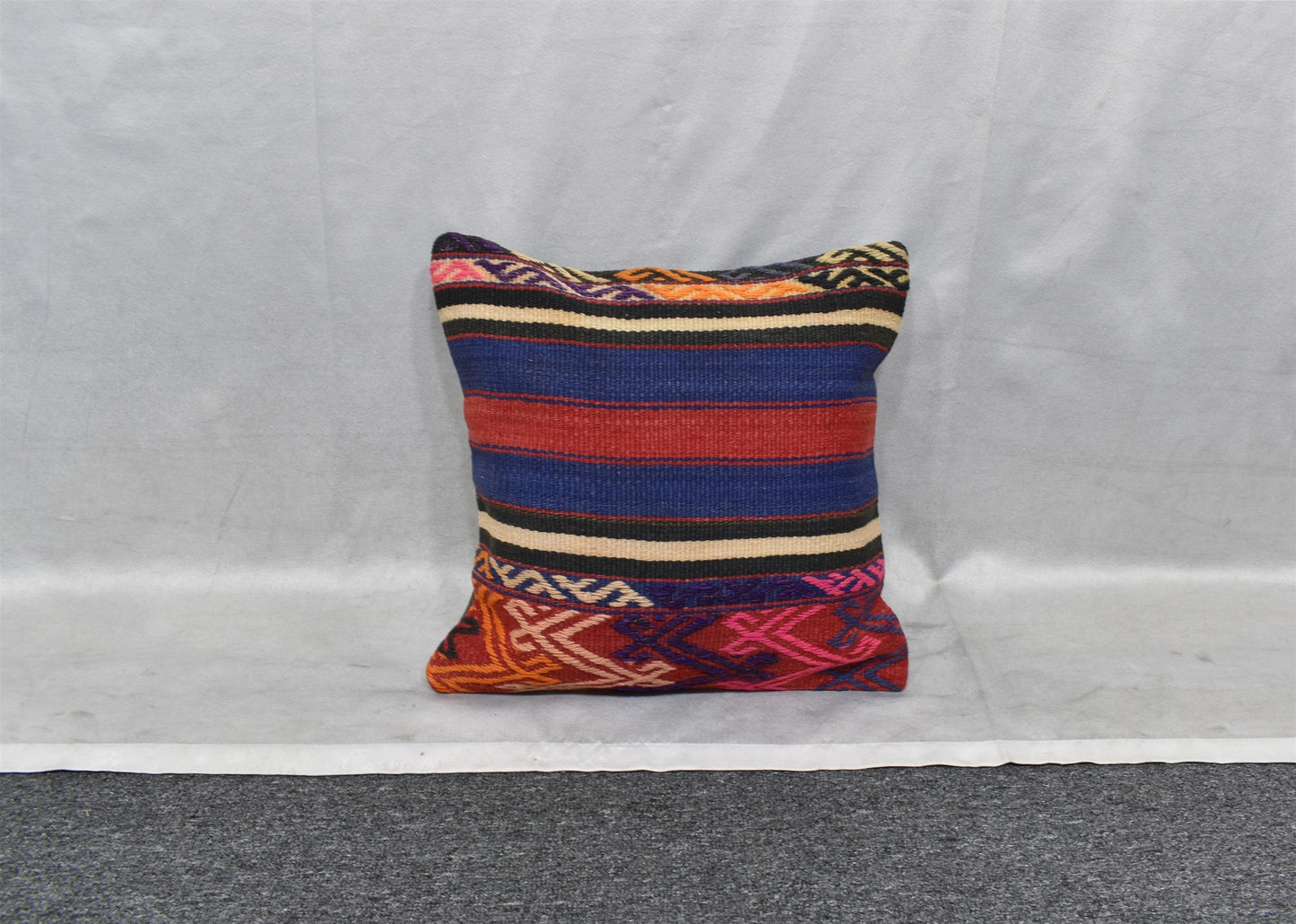 Yeni El Dokuma Dekoratif Kilim Kırlent Yastık Kılıfı 6734