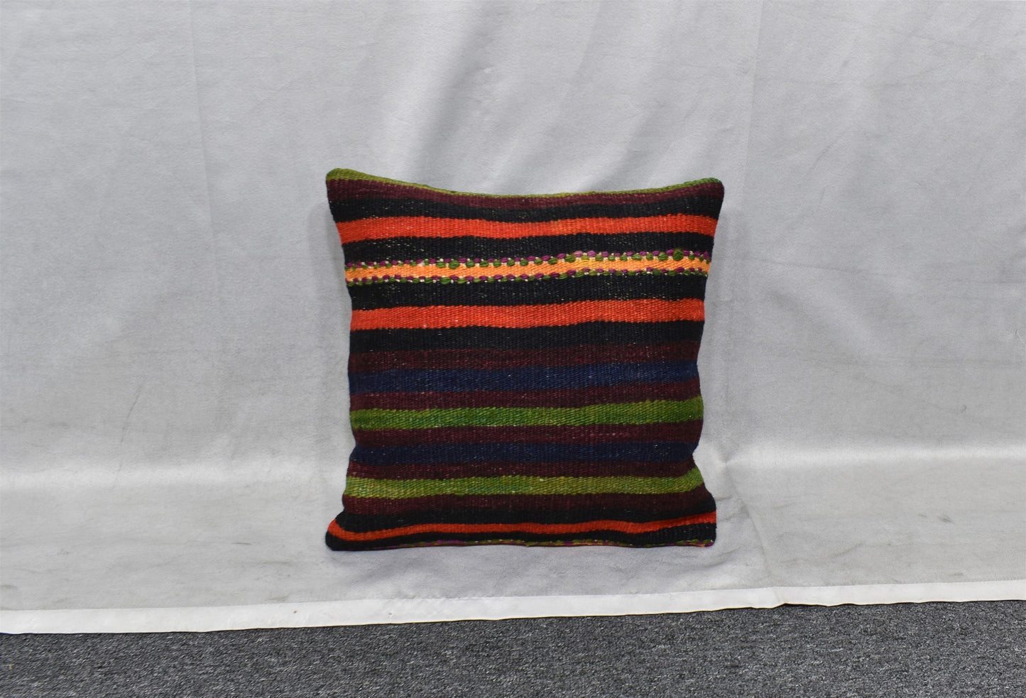 Yeni El Dokuma Dekoratif Kilim Kırlent Yastık Kılıfı 6754