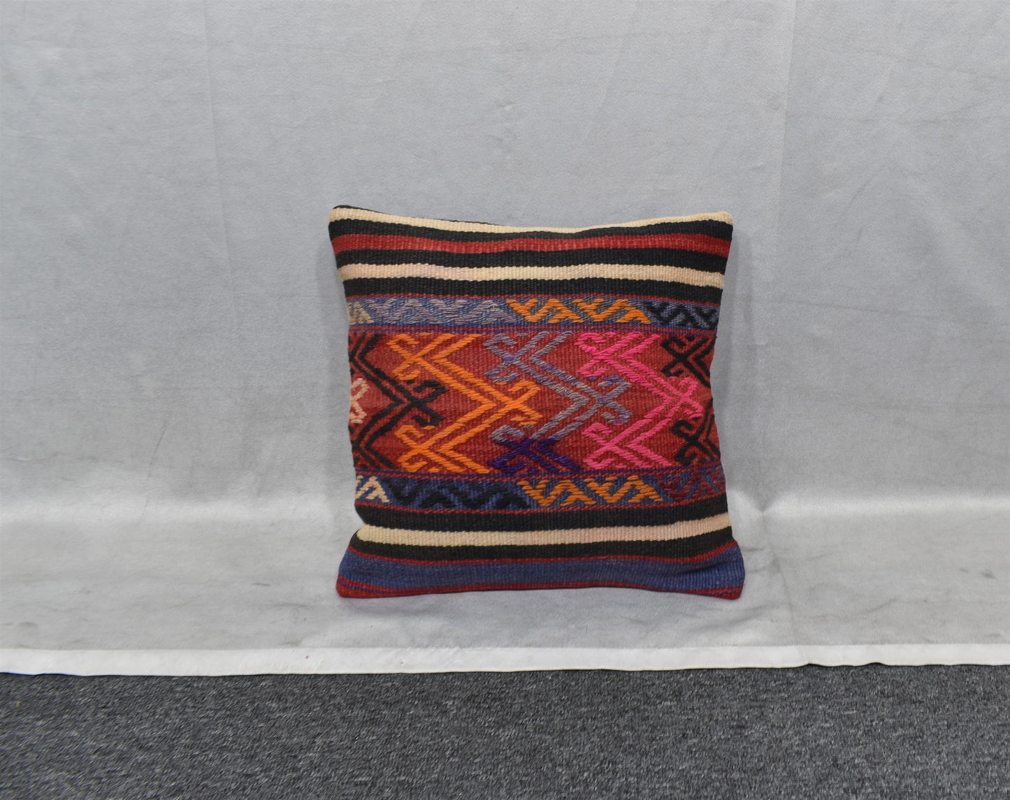 Yeni El Dokuma Dekoratif Kilim Kırlent Yastık Kılıfı 6782
