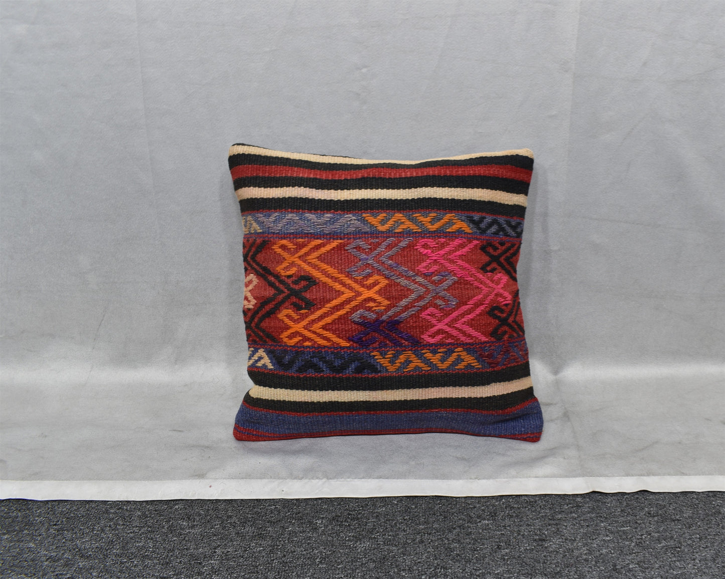 Yeni El Dokuma Dekoratif Kilim Kırlent Yastık Kılıfı 6782