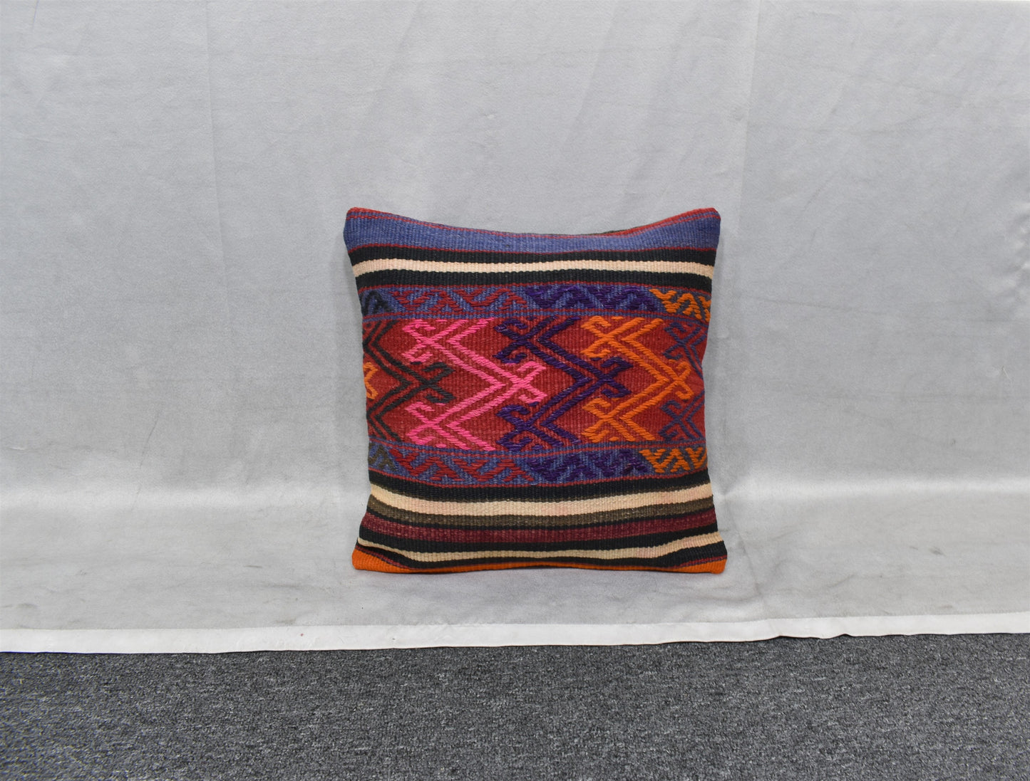 Yeni El Dokuma Dekoratif Kilim Kırlent Yastık Kılıfı 6792