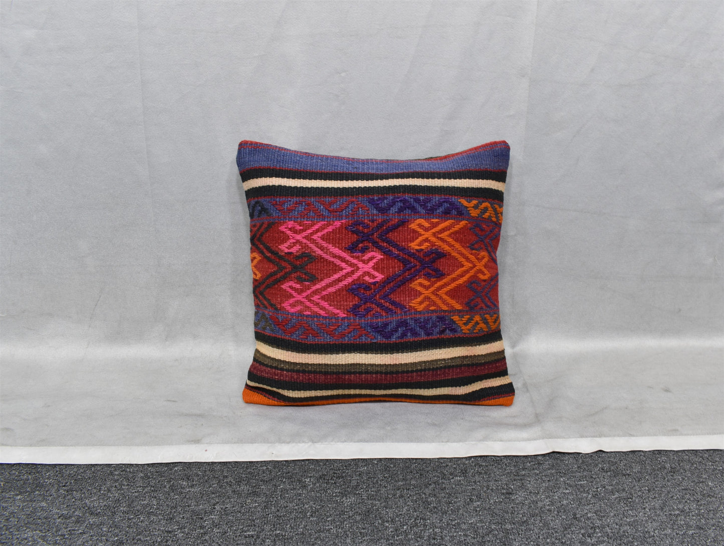 Yeni El Dokuma Dekoratif Kilim Kırlent Yastık Kılıfı 6792