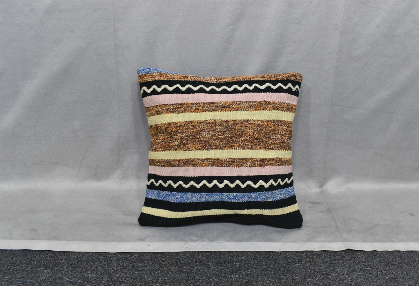 Yeni El Dokuma Dekoratif Kilim Kırlent Yastık Kılıfı 6810