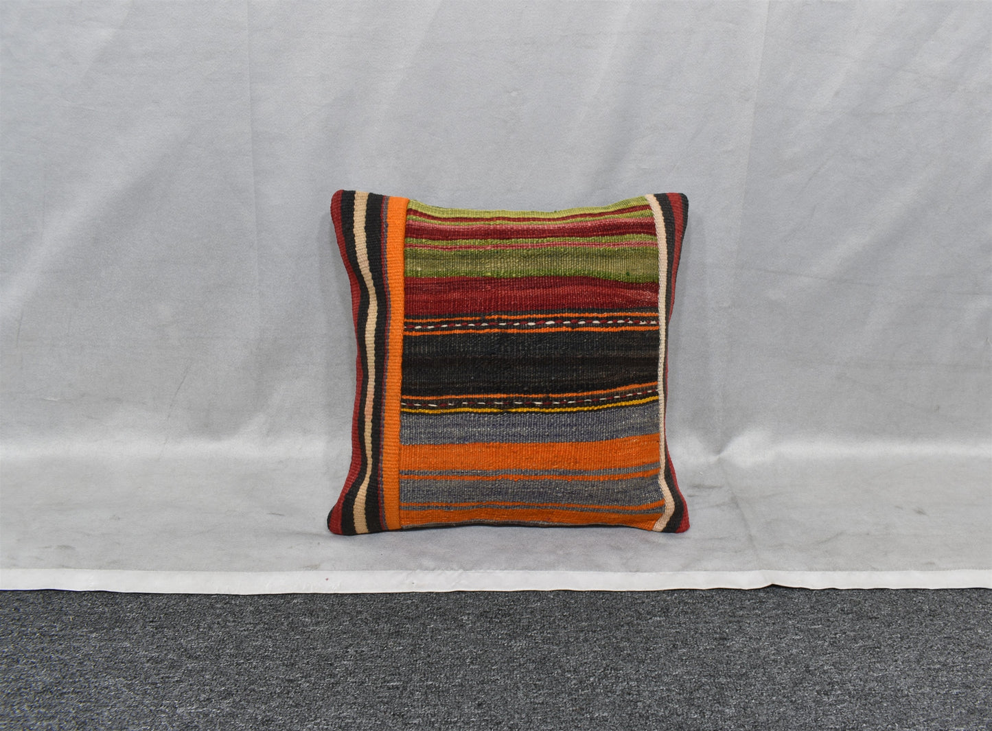 Yeni El Dokuma Patchwork Kırkyama Dekoratif Kilim Kırlent Yastık Kılıfı 6811