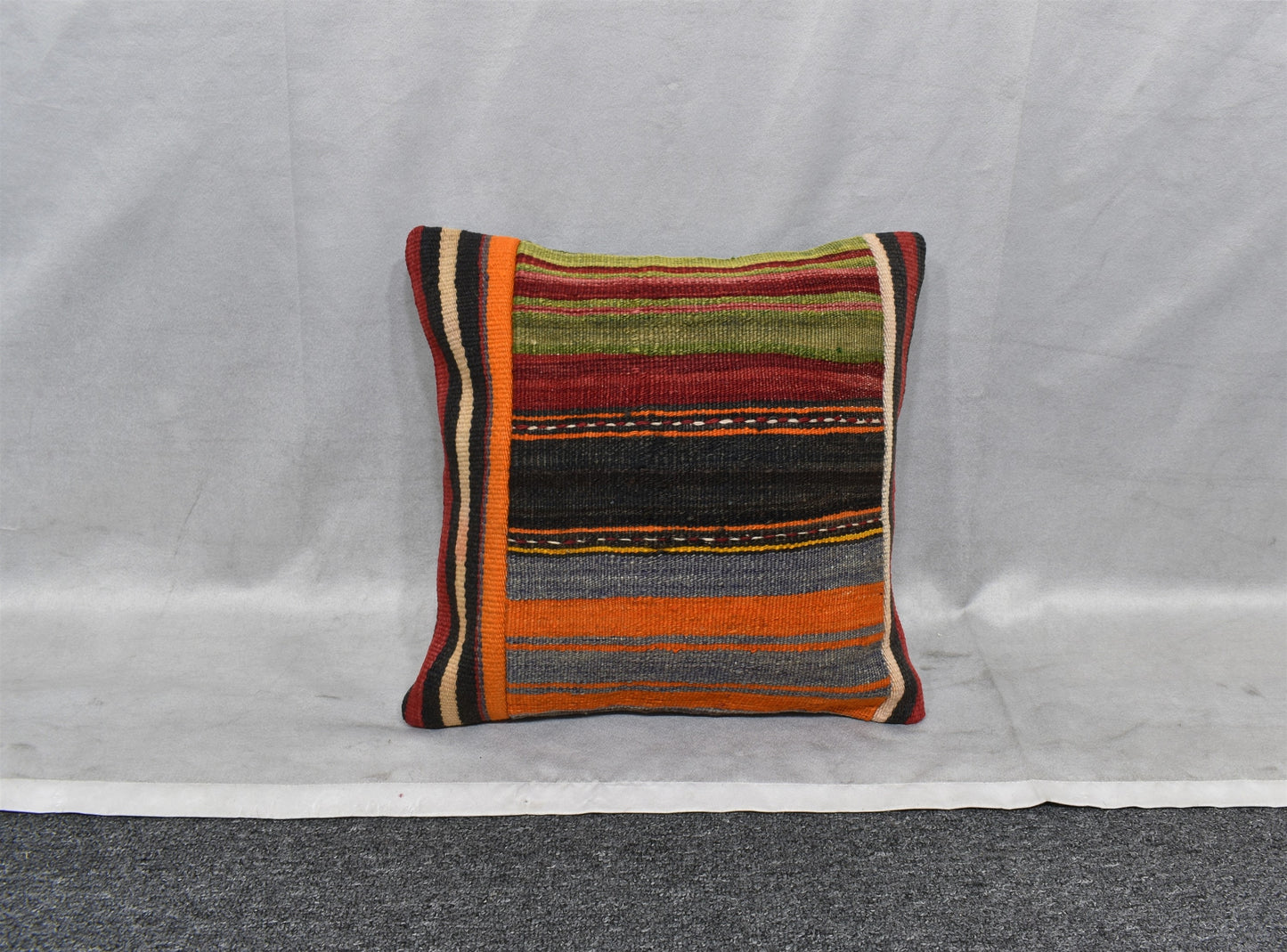 Yeni El Dokuma Patchwork Kırkyama Dekoratif Kilim Kırlent Yastık Kılıfı 6811