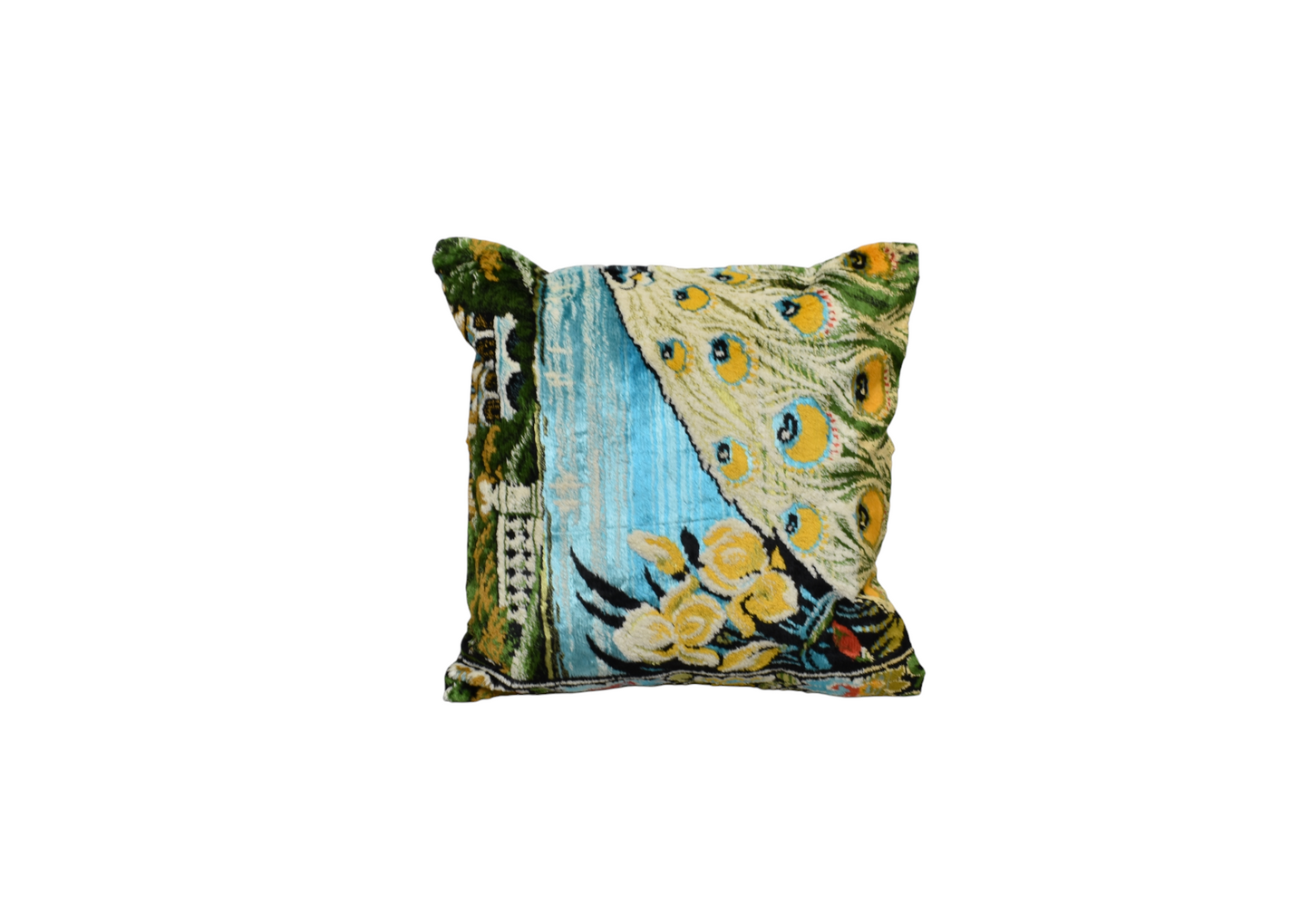 Yeni Kadife Dokuma Dekoratif Kilim Kırlent Yastık Kılıfı 6812