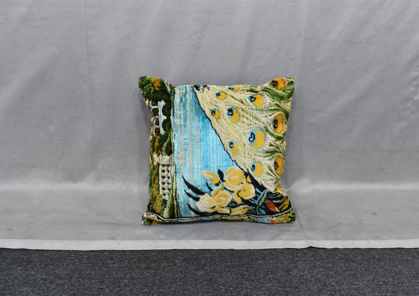 Yeni Kadife Dokuma Dekoratif Kilim Kırlent Yastık Kılıfı 6812