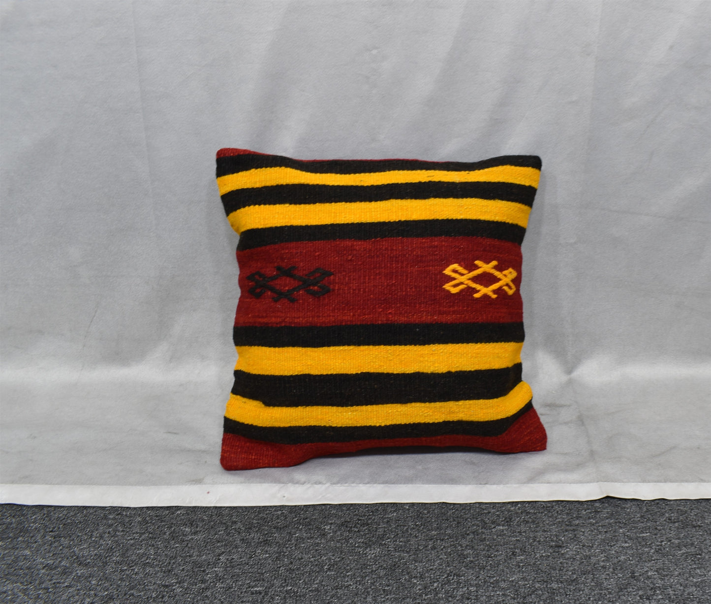 Yeni El Dokuma Dekoratif Kilim Kırlent Yastık Kılıfı 6818