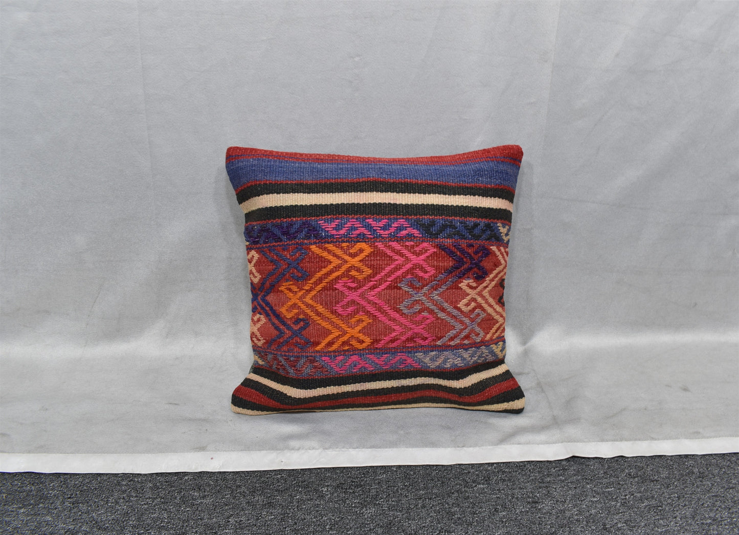 Yeni El Dokuma Dekoratif Kilim Kırlent Yastık Kılıfı 6823