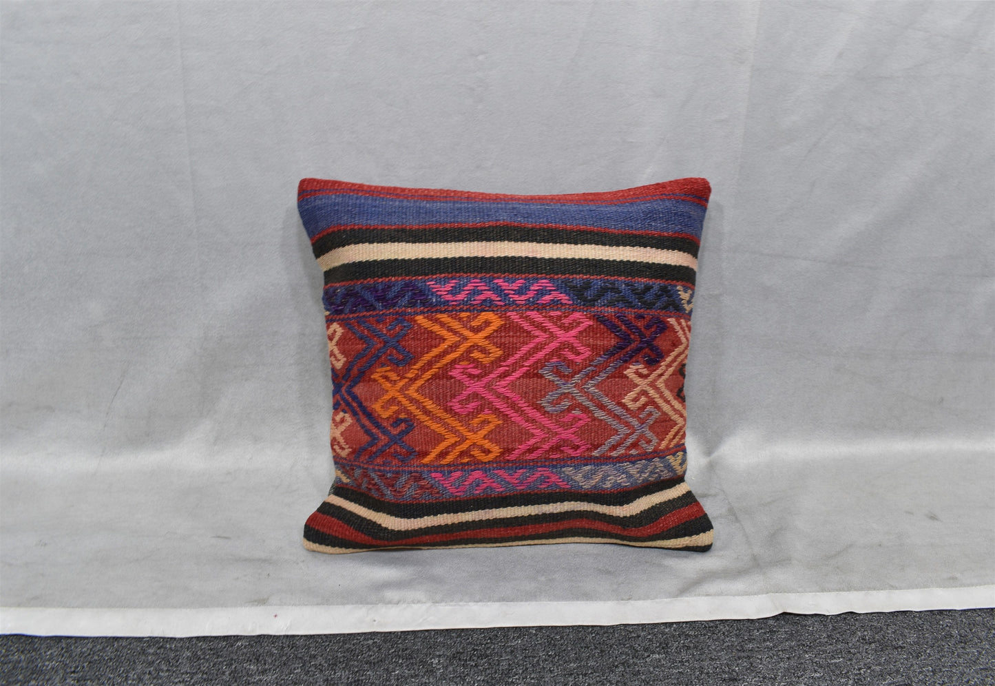 Yeni El Dokuma Dekoratif Kilim Kırlent Yastık Kılıfı 6823