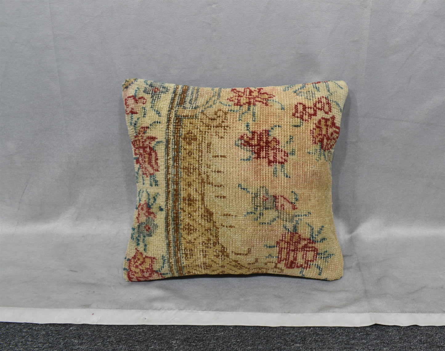 Vintage El Dokuma Dekoratif Halı Kırlent Yastık Kılıfı 6826