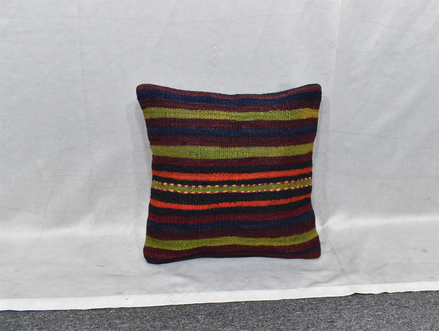 Yeni El Dokuma Dekoratif Kilim Kırlent Yastık Kılıfı 6827