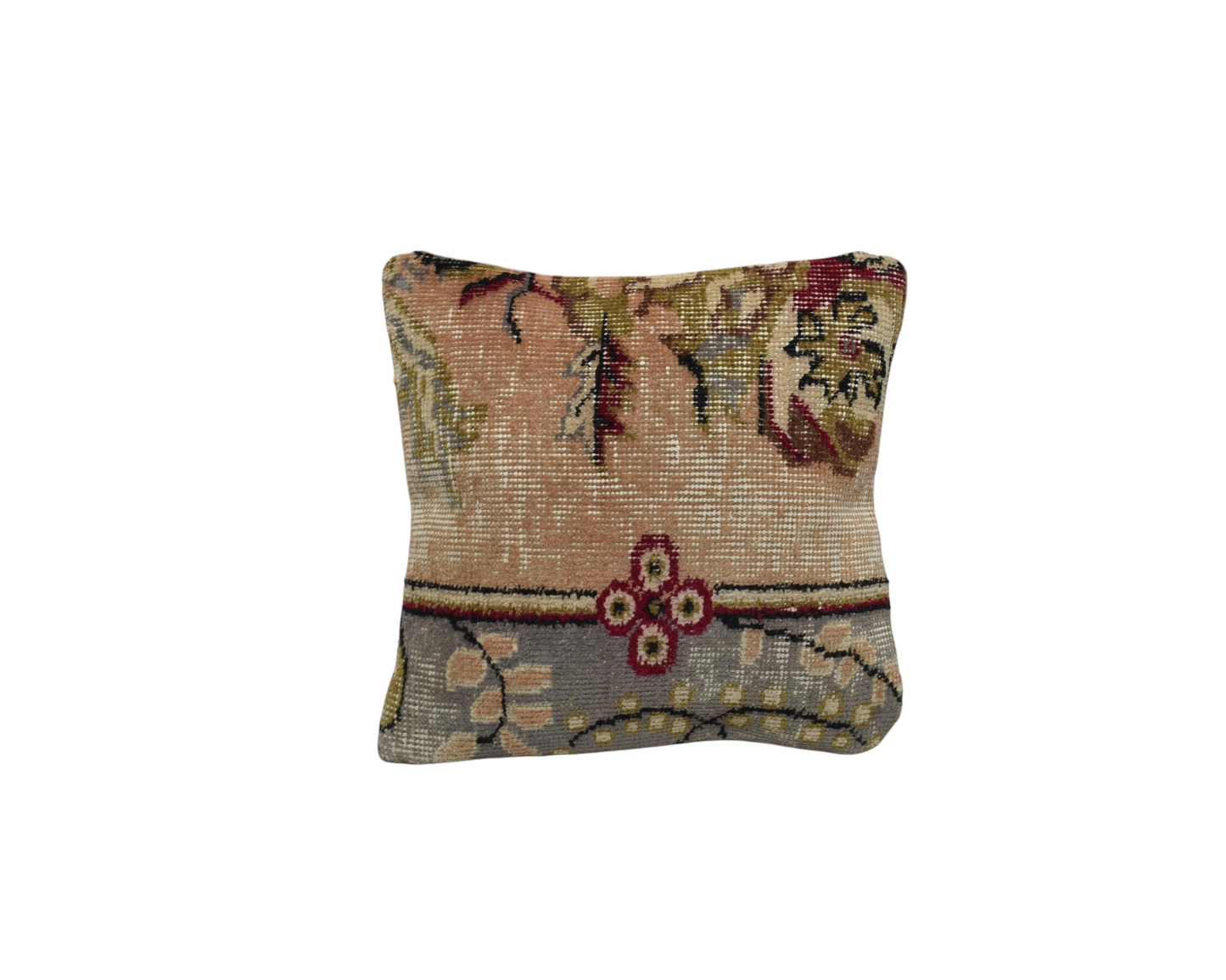 Vintage El Dokuma Dekoratif Halı Kırlent Yastık Kılıfı 6829