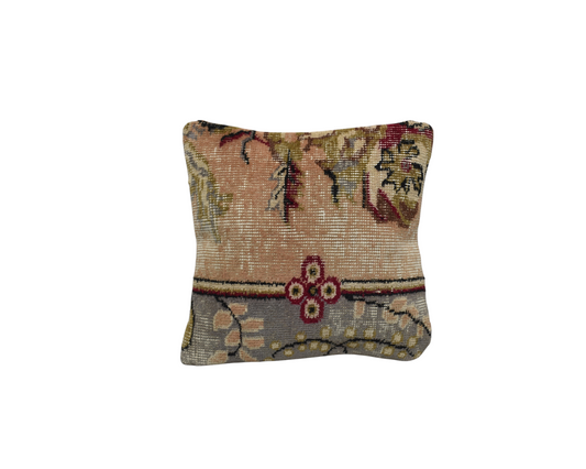 Vintage El Dokuma Dekoratif Halı Kırlent Yastık Kılıfı 6829