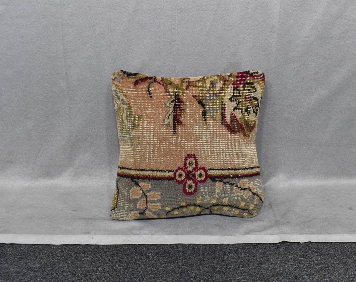 Vintage El Dokuma Dekoratif Halı Kırlent Yastık Kılıfı 6829