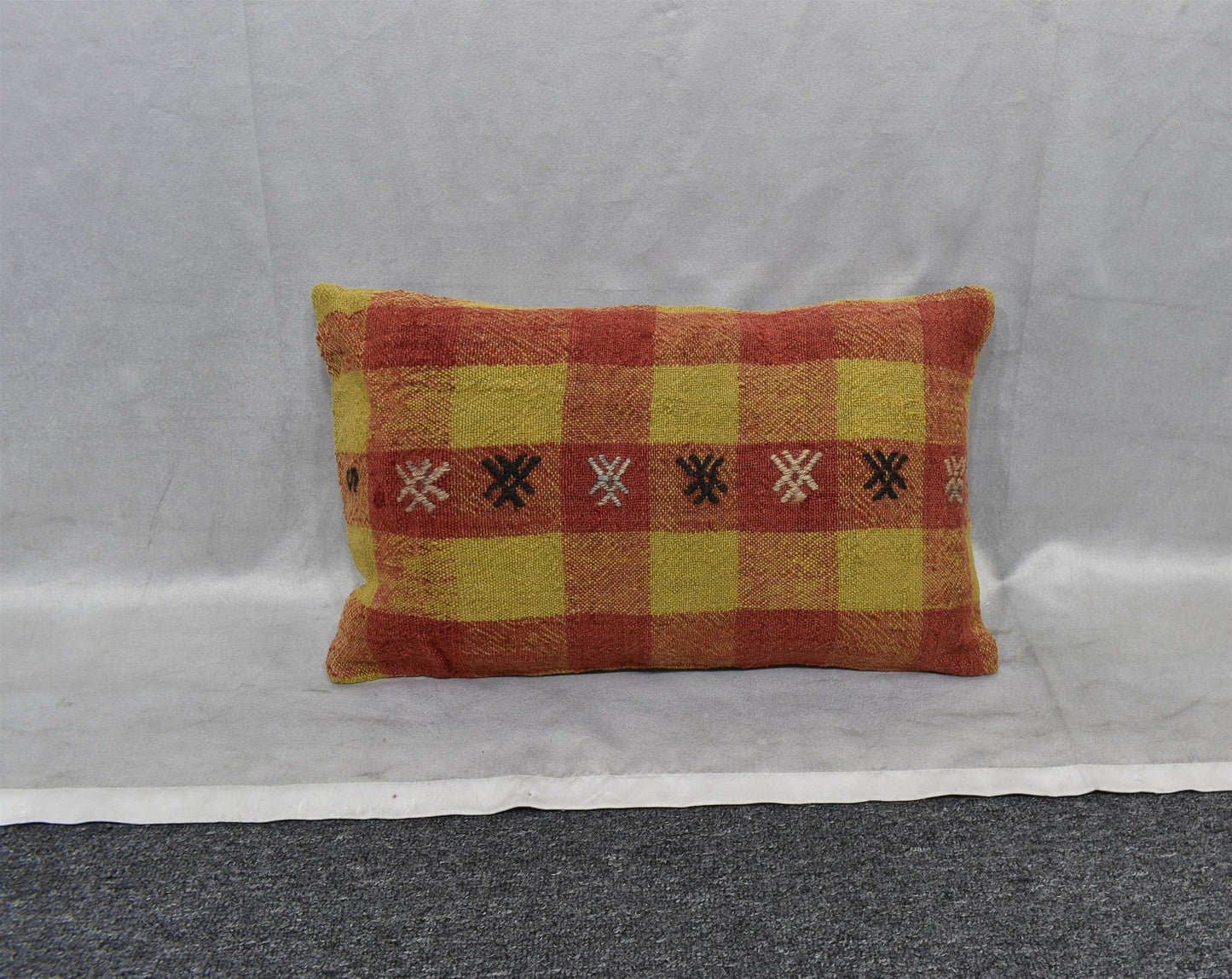 Yeni El Dokuma Dekoratif Lumbar Kilim Kırlent Yastık Kılıfı 6830