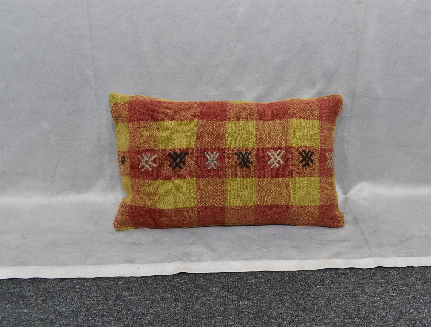 Yeni El Dokuma Dekoratif Lumbar Kilim Kırlent Yastık Kılıfı 6830