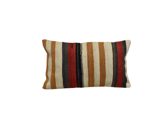 Yeni El Dokuma Dekoratif Lumbar Kilim Kırlent Yastık Kılıfı 6833