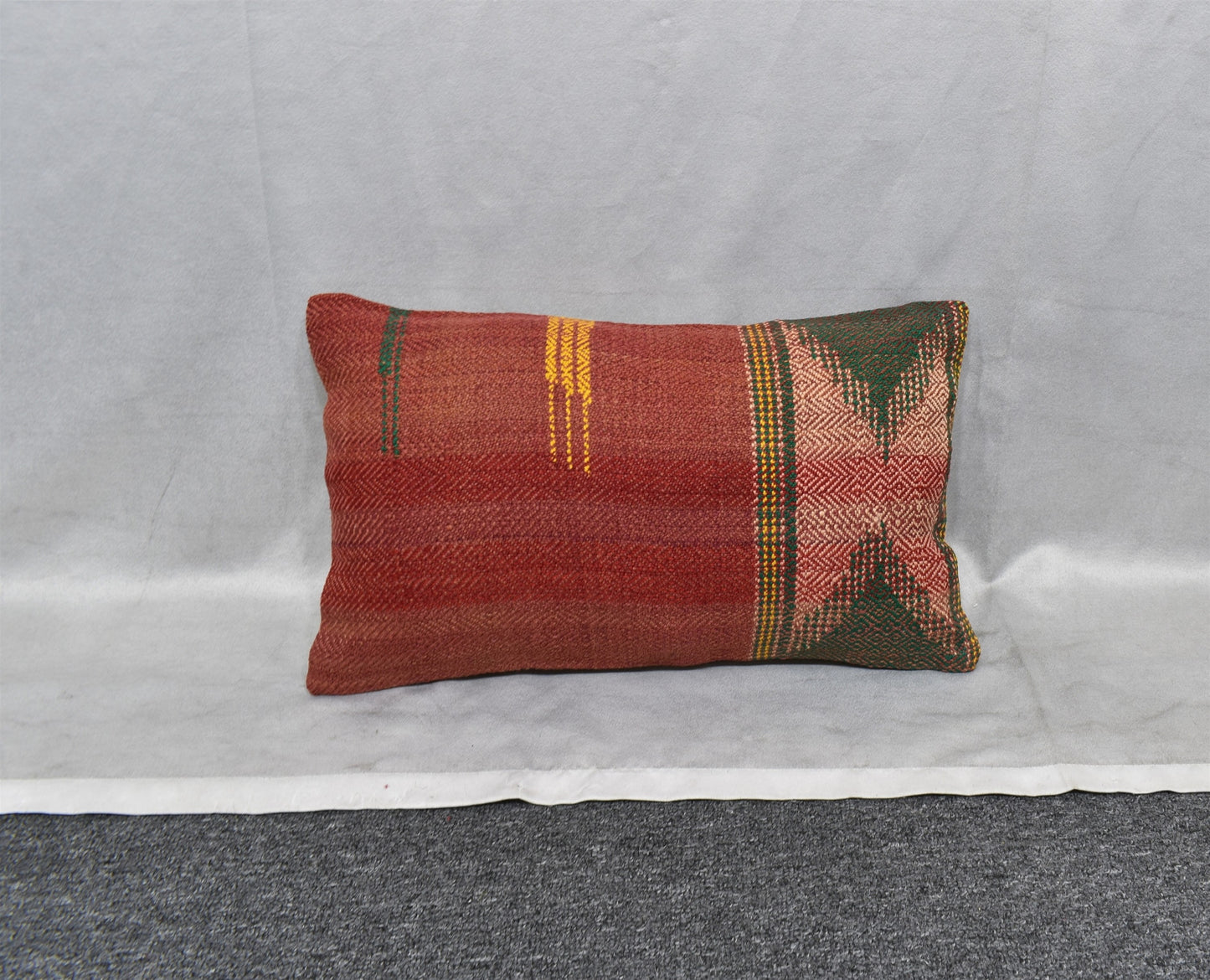 Yeni El Dokuma Dekoratif Lumbar Kilim Kırlent Yastık Kılıfı 6834