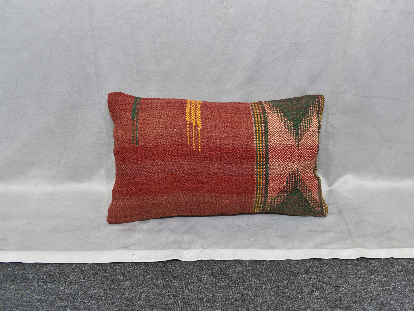 Yeni El Dokuma Dekoratif Lumbar Kilim Kırlent Yastık Kılıfı 6834