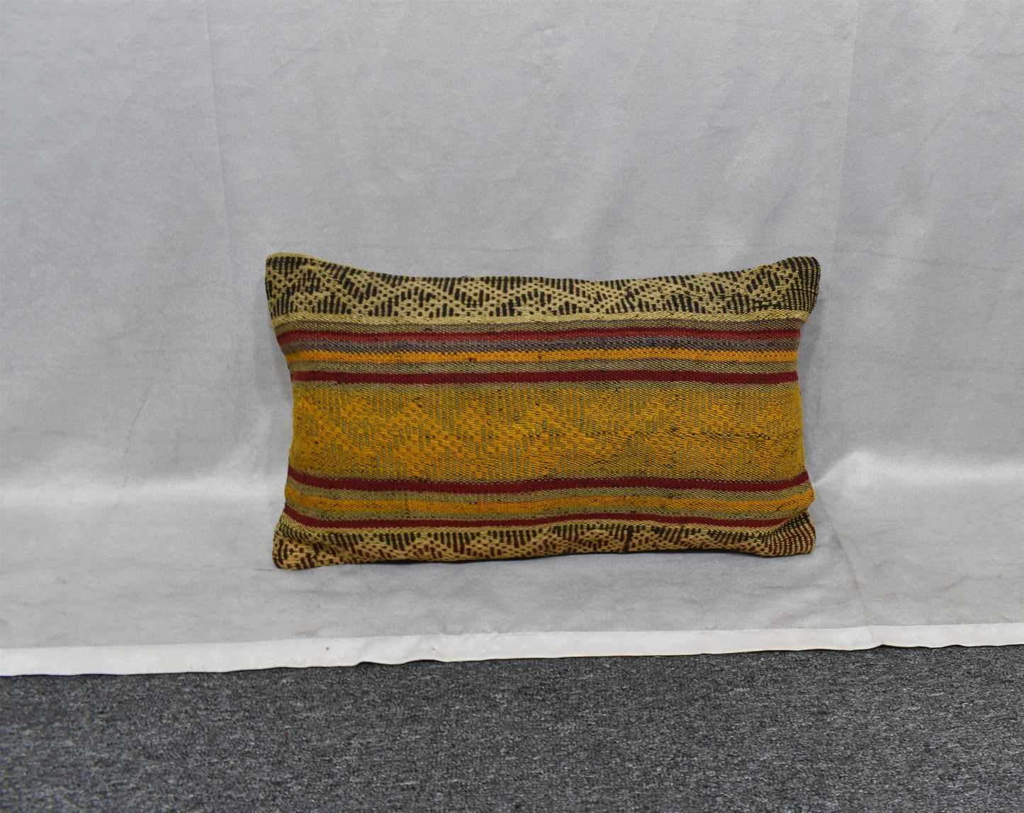 Yeni El Dokuma Dekoratif Lumbar Kilim Kırlent Yastık Kılıfı 6836