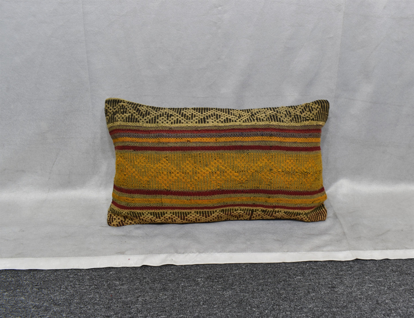 Yeni El Dokuma Dekoratif Lumbar Kilim Kırlent Yastık Kılıfı 6836