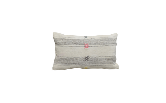 Yeni El Dokuma Dekoratif Lumbar Kilim Kırlent Yastık Kılıfı 6842