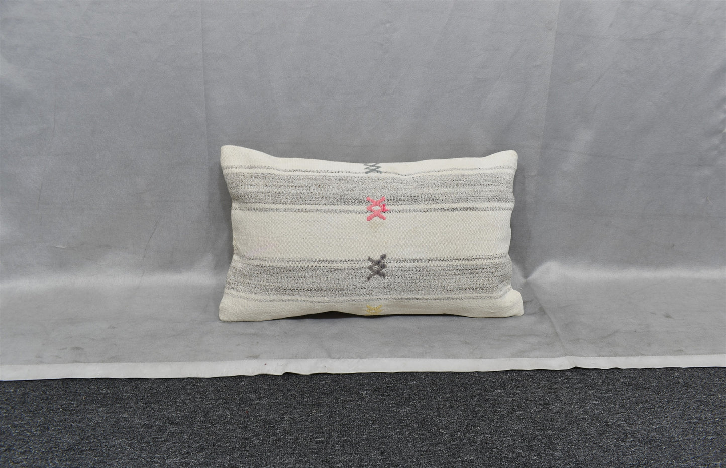 Yeni El Dokuma Dekoratif Lumbar Kilim Kırlent Yastık Kılıfı 6842