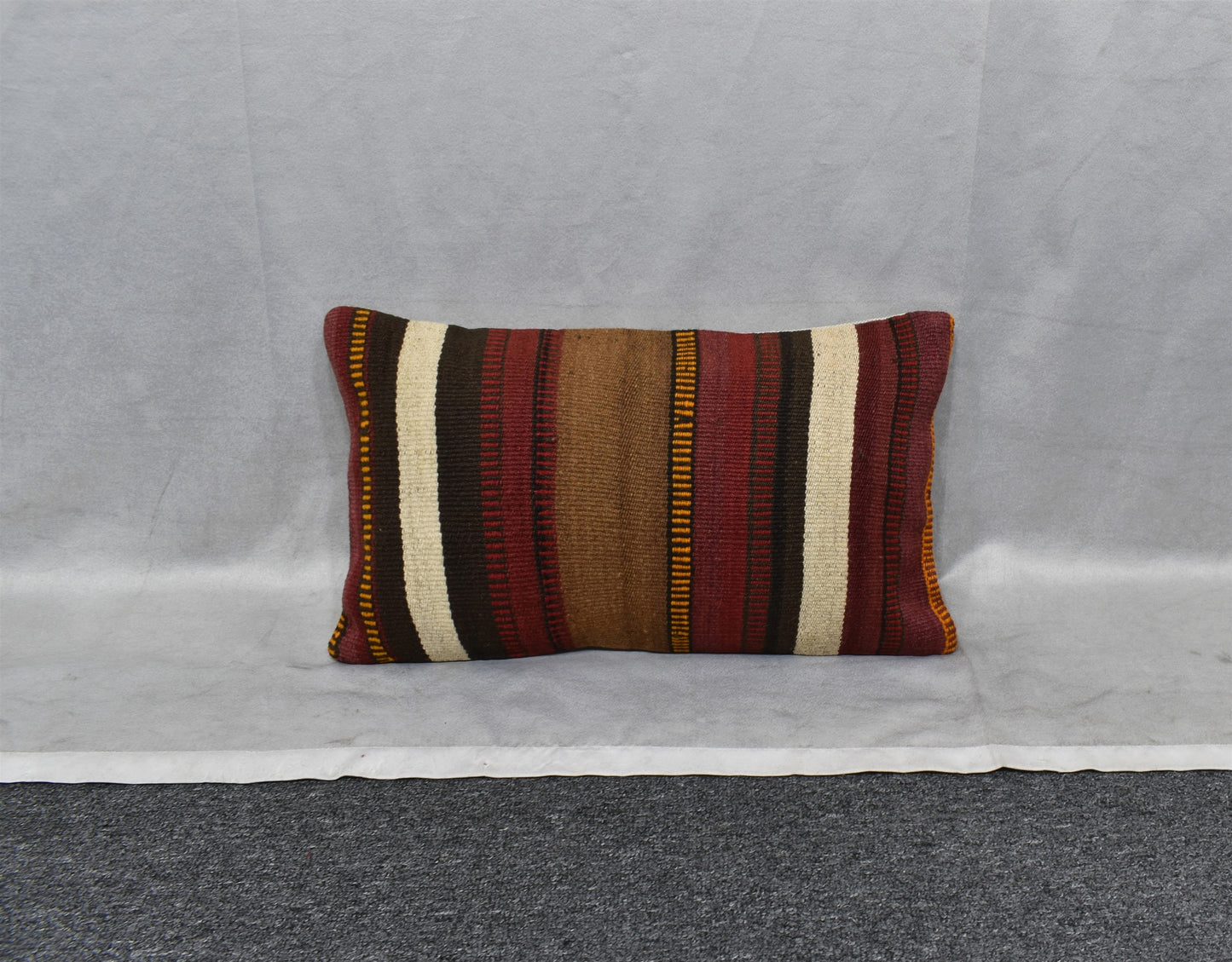 Yeni El Dokuma Dekoratif Lumbar Kilim Kırlent Yastık Kılıfı 6843