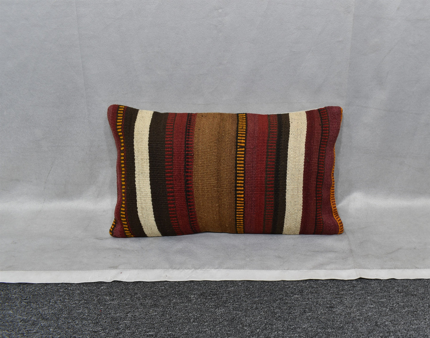 Yeni El Dokuma Dekoratif Lumbar Kilim Kırlent Yastık Kılıfı 6843