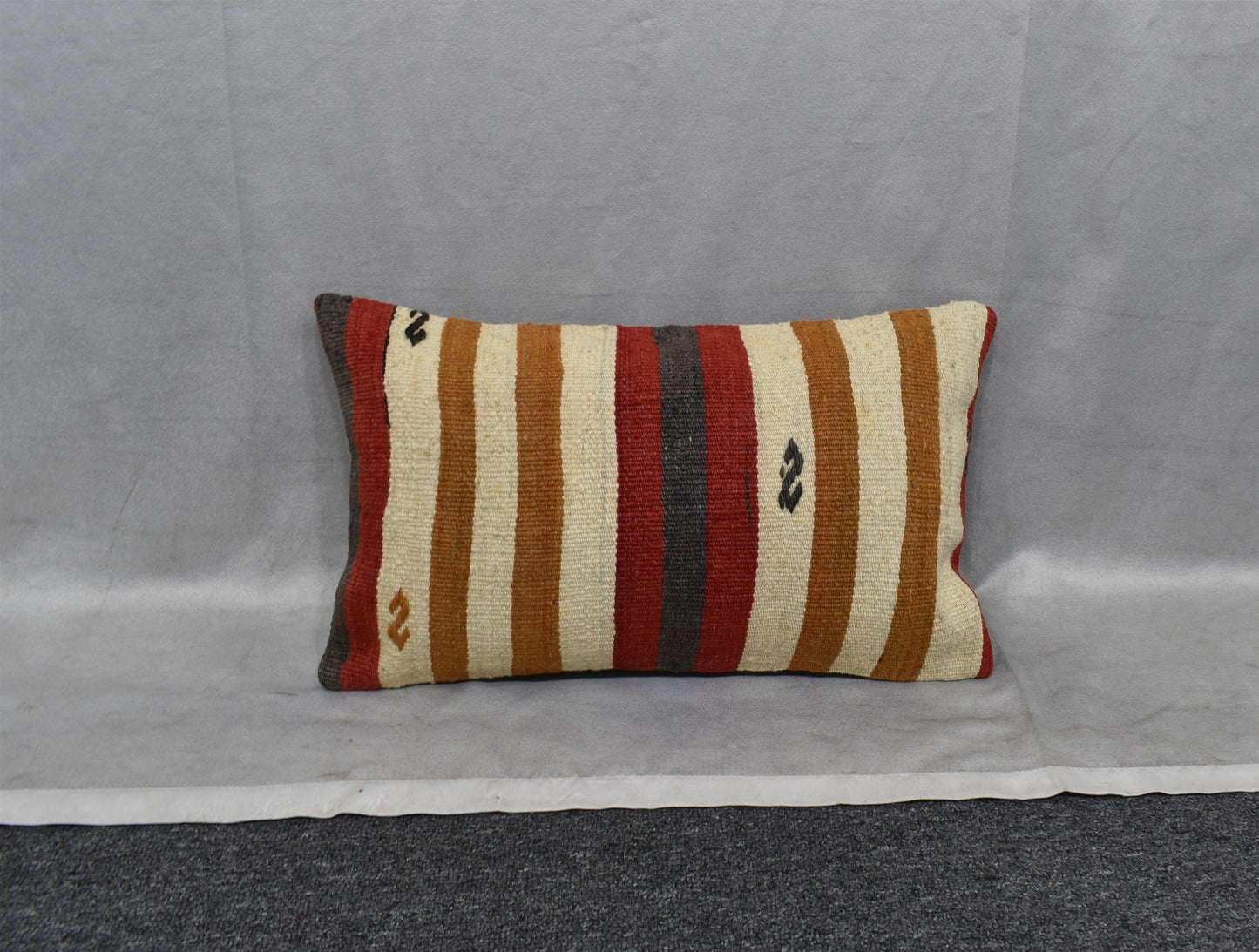 Yeni El Dokuma Dekoratif Lumbar Kilim Kırlent Yastık Kılıfı 6846