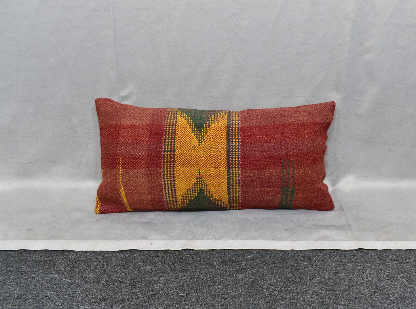 Yeni El Dokuma Dekoratif Lumbar Kilim Kırlent Yastık Kılıfı 6854